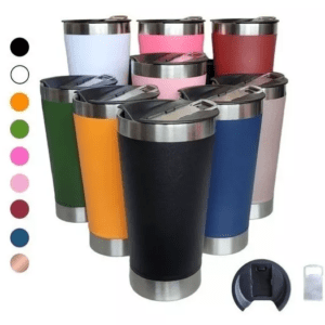 Copo Térmico com Tampa E Abridor 473ml Cerveja Café Inox Beer Cup Gelada Quente Caneca