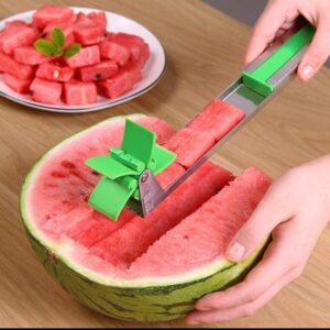 Cortador E Fatiador De Melancias Inox Prático Corta Em Cubos