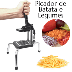 Cortador Picador Fatiador Industrial De Legumes Frutas Batata Pequeno Reforçado Promoção
