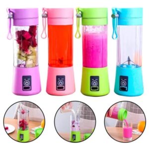 Mini Liquidificador Portátil Shake 6 Laminas 380ML Cabo USB