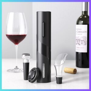 Kit Abridor de Vinhos Saca Rolhas Elétrico Automático