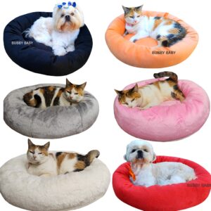 Caminha Colorida Pet Nuvem Redonda Macia Pelúcia Para Cachorro e Gato 50x50