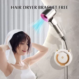 Suporte para Secador De Cabelo Adesivo Organizador De Durável Para Dormitórios De Banheiro