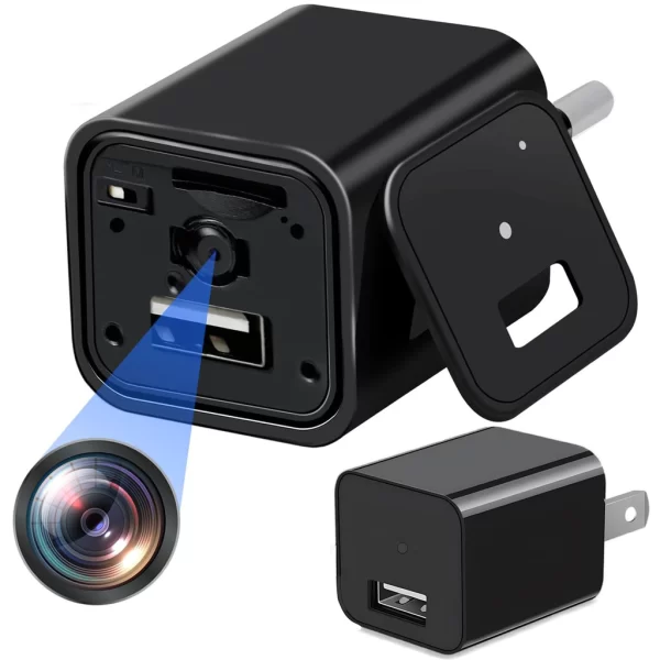 Mini Câmera Espião HD WiFi De Vigilância Vídeo De Segurança Baby Monitor Vision IP Lente Web Carregador USB